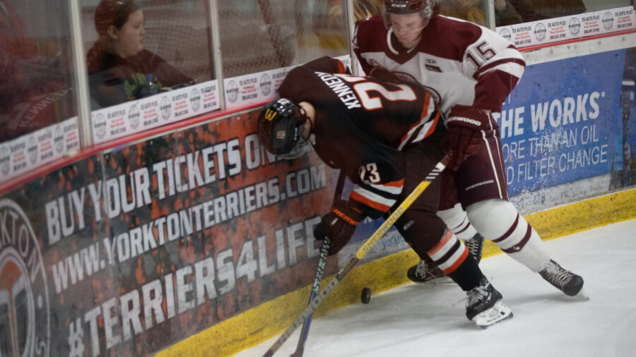 Terriers Give Bombers Stiff Test, Fall 4-3.